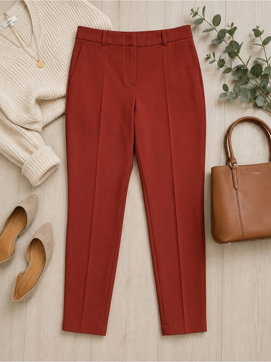 Lane Bryant Pants - Lane Bryant Tailored High-Rise Pants in Brick Red